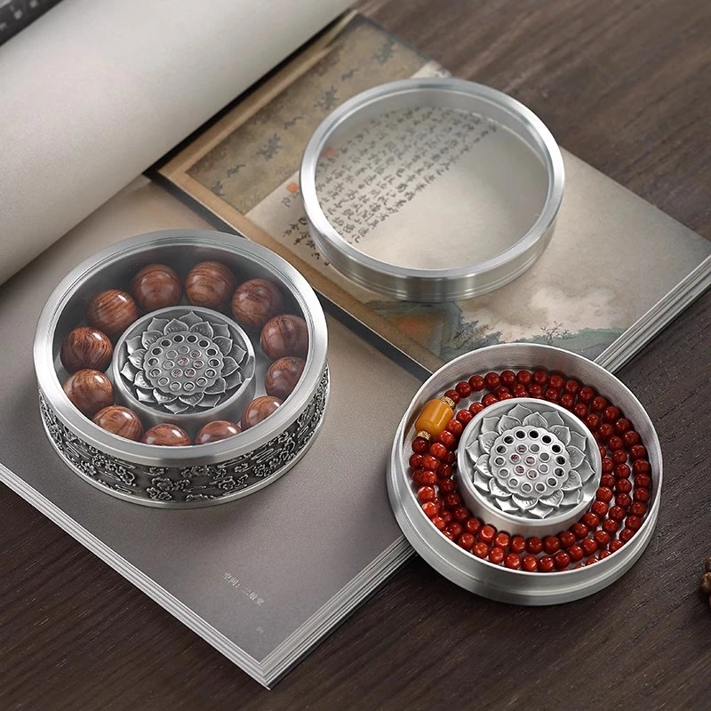 锡罐高纯度锡茶叶罐密封储存罐散茶叶收纳盒手串盒小茶仓锡沉香盒