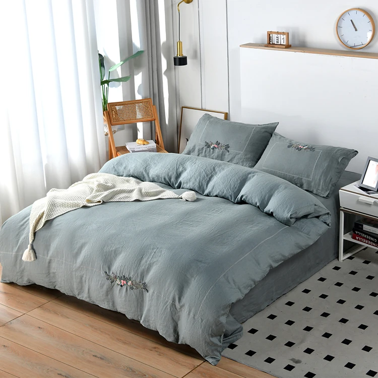 汉麻四件套手秀毛虫秀四件套亲肤