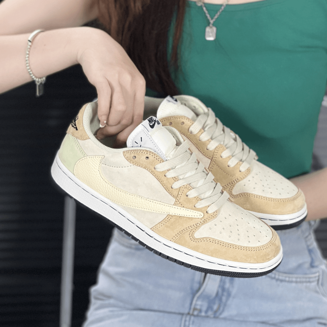 Nike/耐克 Air Jordan 1 焦糖马卡龙复古男女鞋休闲【定制球鞋】