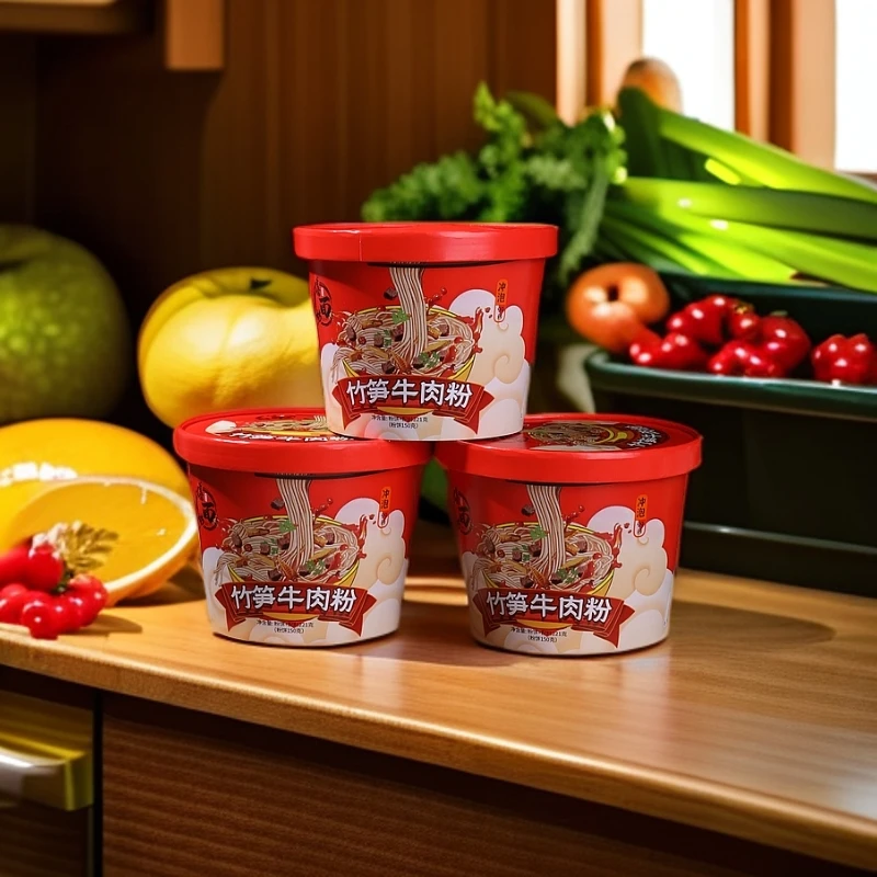 【冲泡】四川竹笋牛肉粉原汤免煮即食速食米粉冲泡宿舍宵夜味道桶装