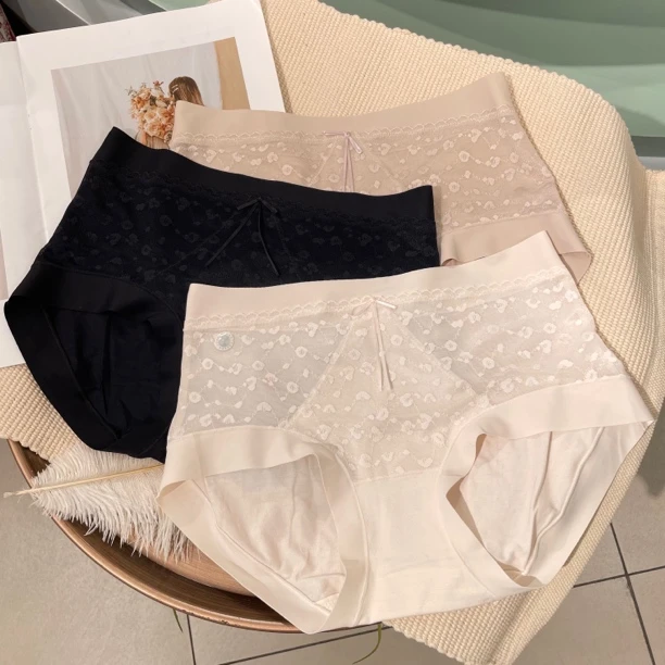 （一组三条）精致婉约  80-128斤 小高货定制舒适柔软莫代尔棉内裤