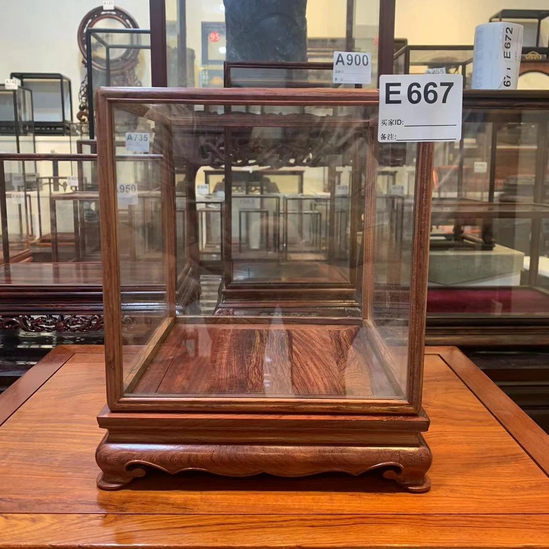 667红酸枝巴里黄檀玻璃罩21*21*21