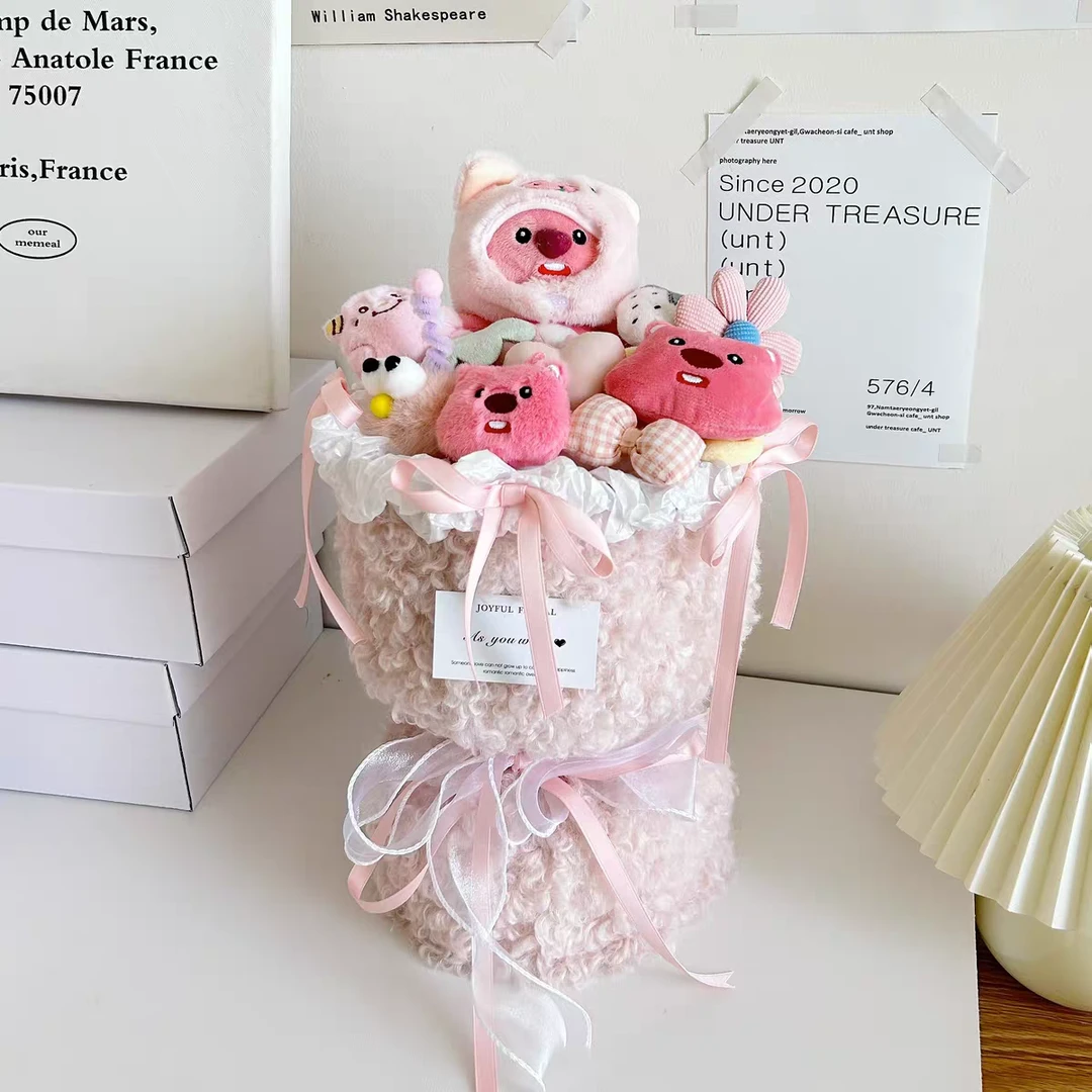 【只赠勿拍】手工毛绒露比loopy公仔玩偶花束