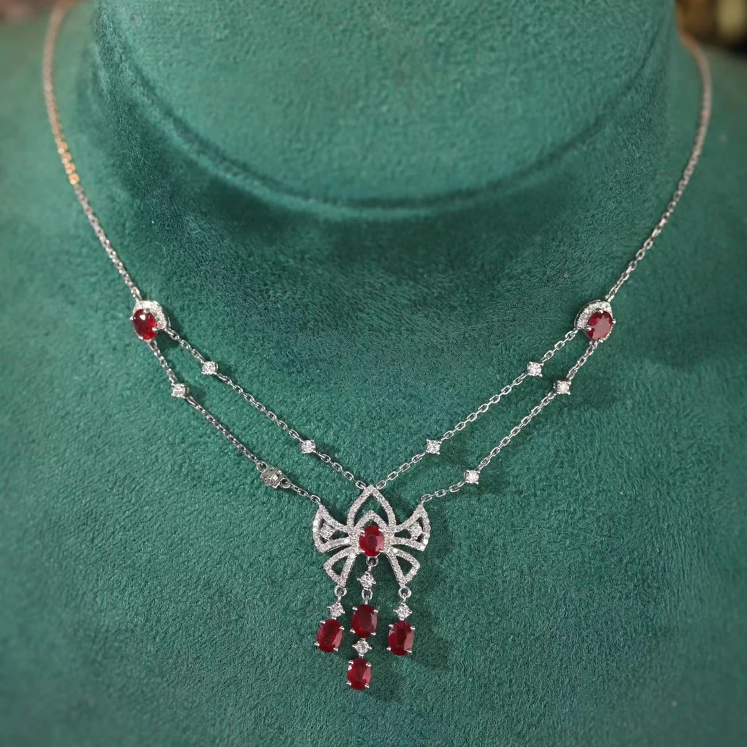 18K金红宝石轻晚宴风项链