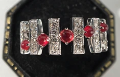 【彩宝之心】18K金红宝石戒指精美镶嵌