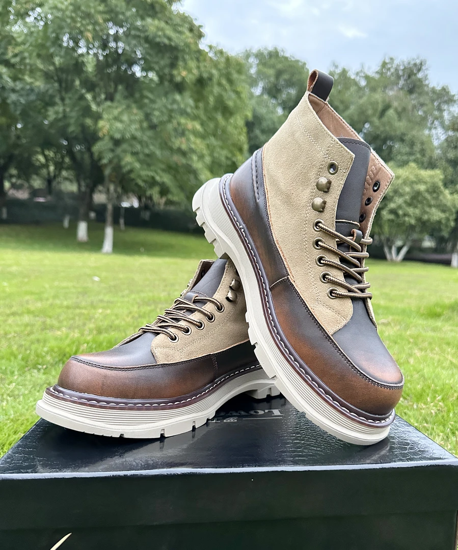 男女真皮手工马丁靴 Kala Hirum Martin Ayagh 加绒厚底休闲高帮