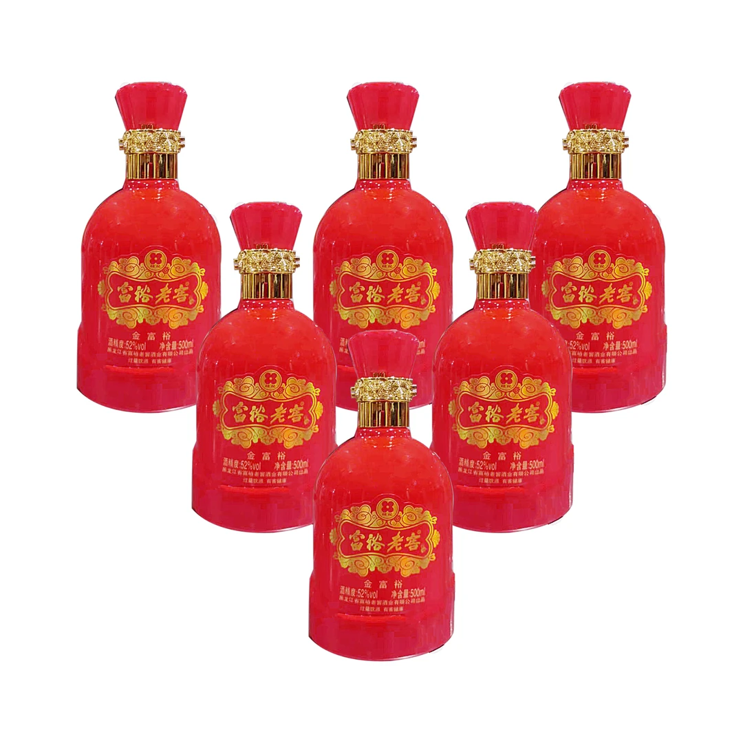 富裕老窖金富裕浓香型白酒1级6瓶/箱1箱纯粮酿造52度500ml