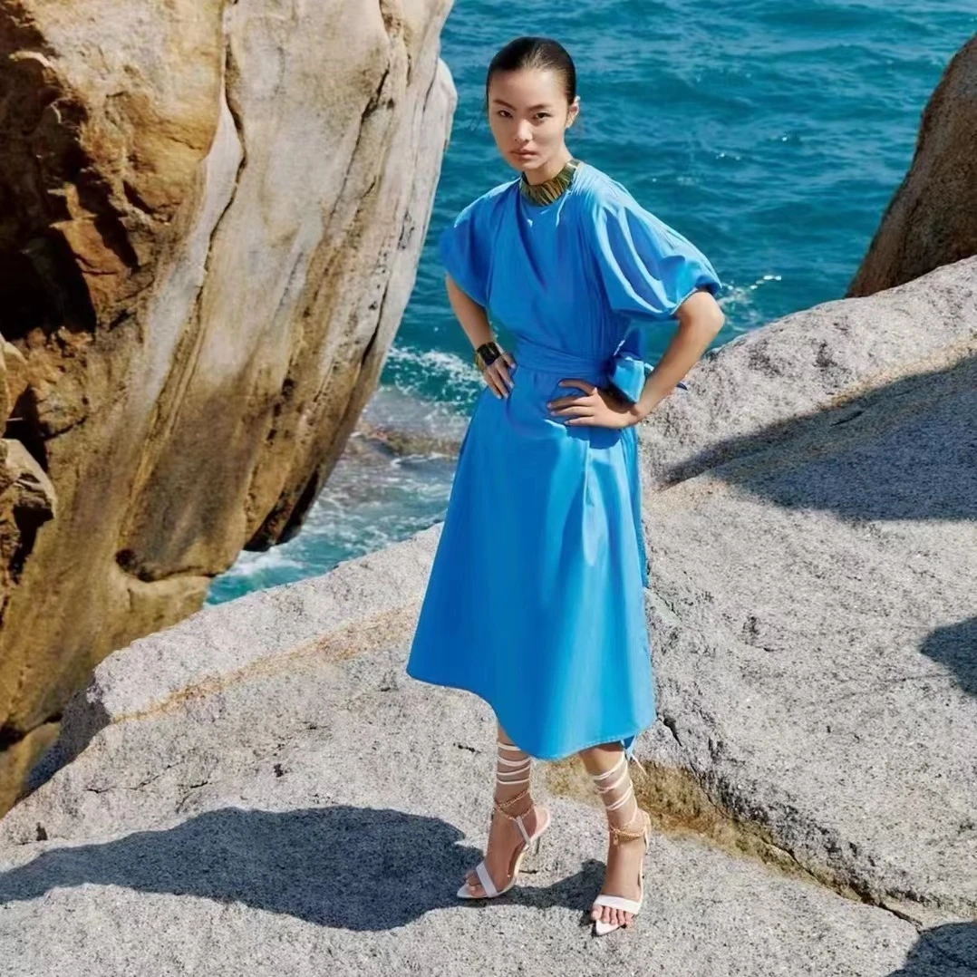 华衣曼 A001-020显瘦夏季休闲女装连衣裙