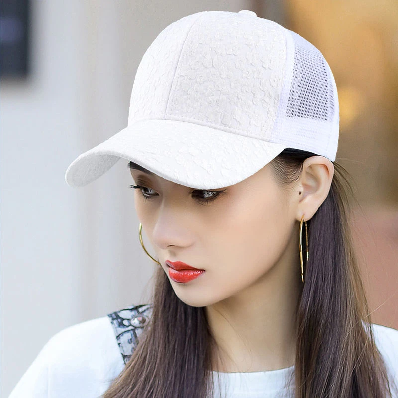 洋气帽子女棒球帽春夏薄款透气鸭舌帽户外运动时尚遮阳太阳帽