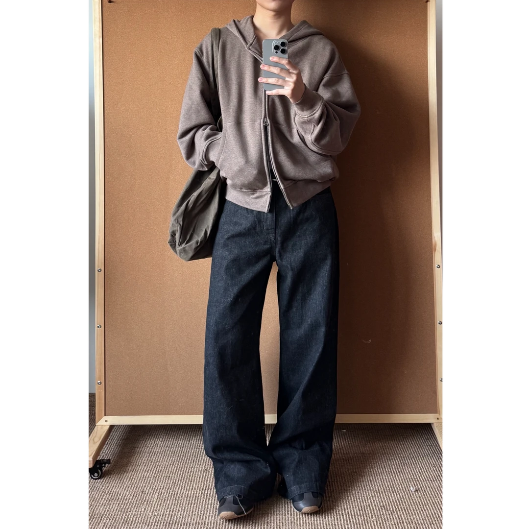 Xanvas高端系列14.5oz黑色赤耳窄幅红边A字牛仔裤