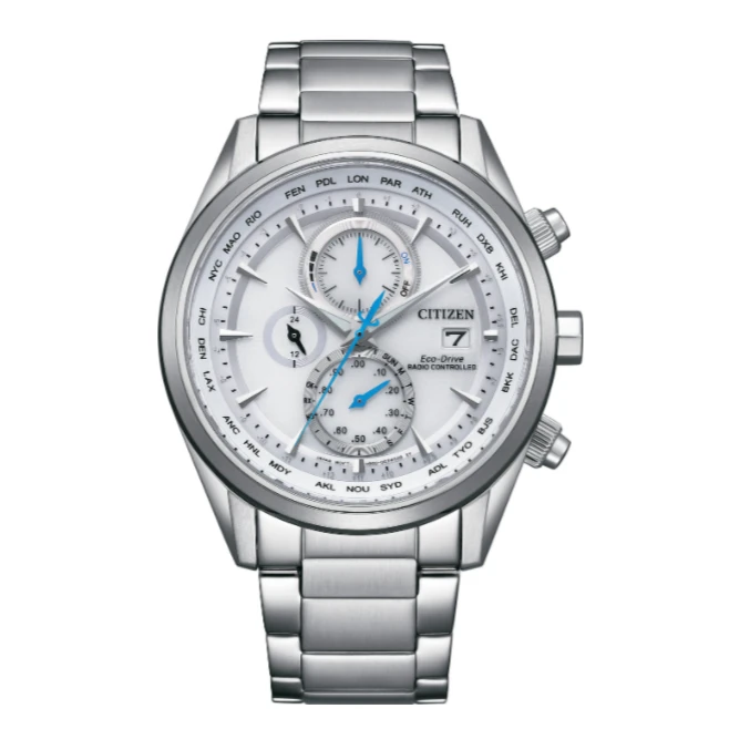 Citizen/西铁城光动能电波万年历钢带男士腕表AT8260-85A