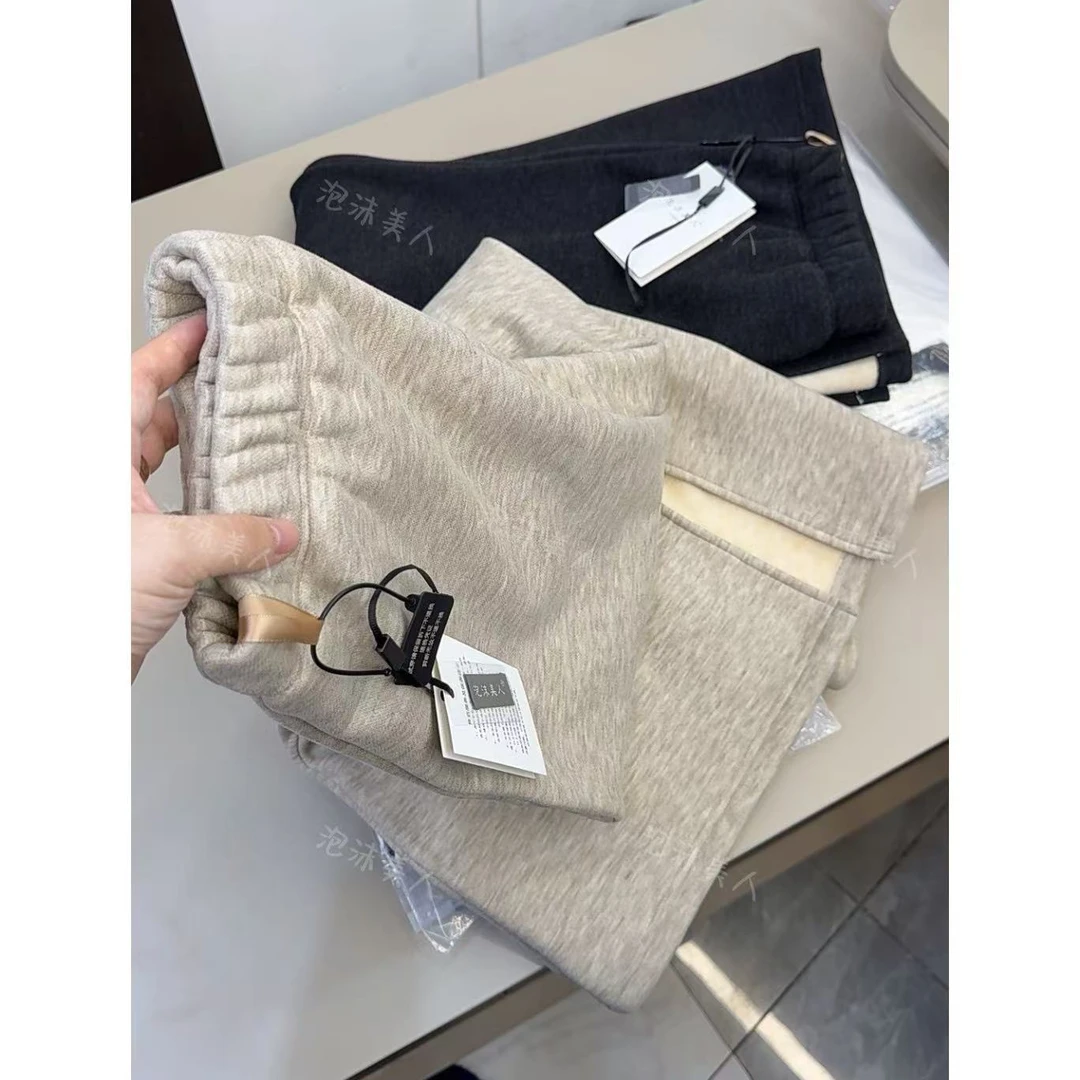 蚕丝绵羊毛裙」内里加绒加厚！垂坠显瘦高级感松紧开叉裙子