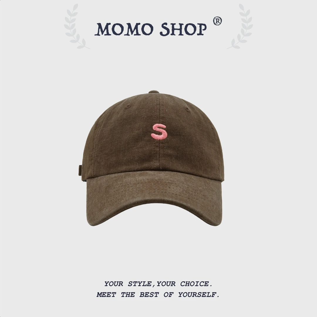 【禧饰Y帽】秋冬潮牌S字母刺绣棒球帽子男女情侣款逛街韩版ins水