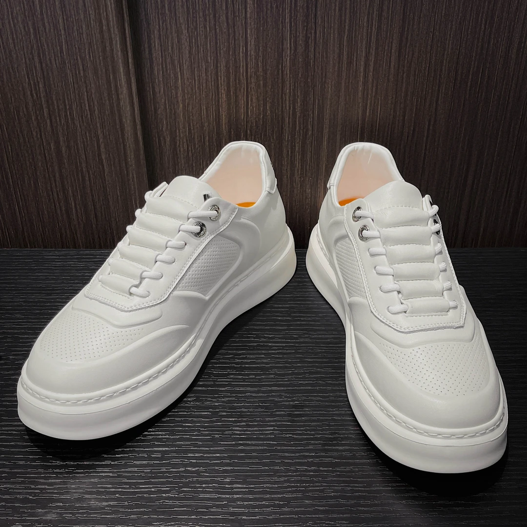 四季款小白鞋2024新款潮流时尚百搭运动板鞋舒适透气软底增高休闲