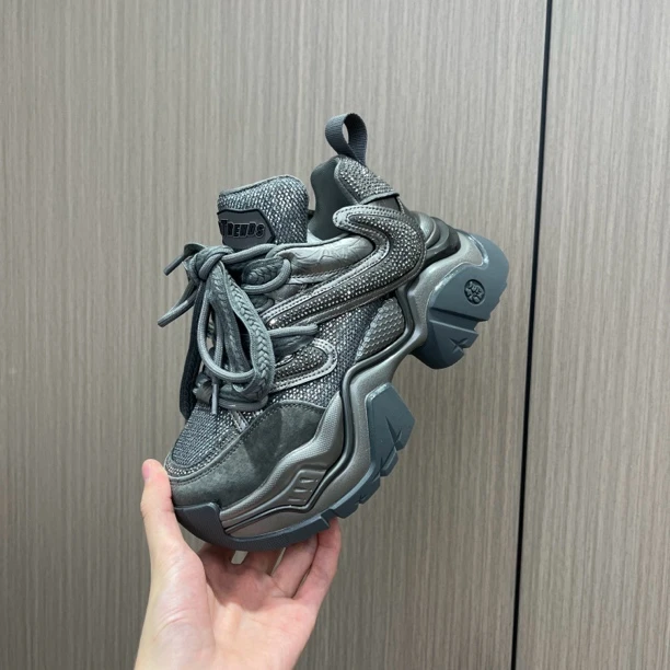 【璀璨星河】欧洲站厚底老爹鞋女秋冬新款增高底运动鞋水钻休闲鞋