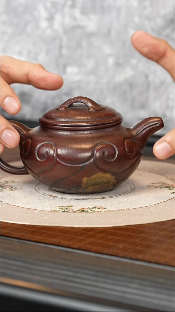 【闪购商品】紫砂茶壶SSH 大彬传砂 仿古如意 300cc