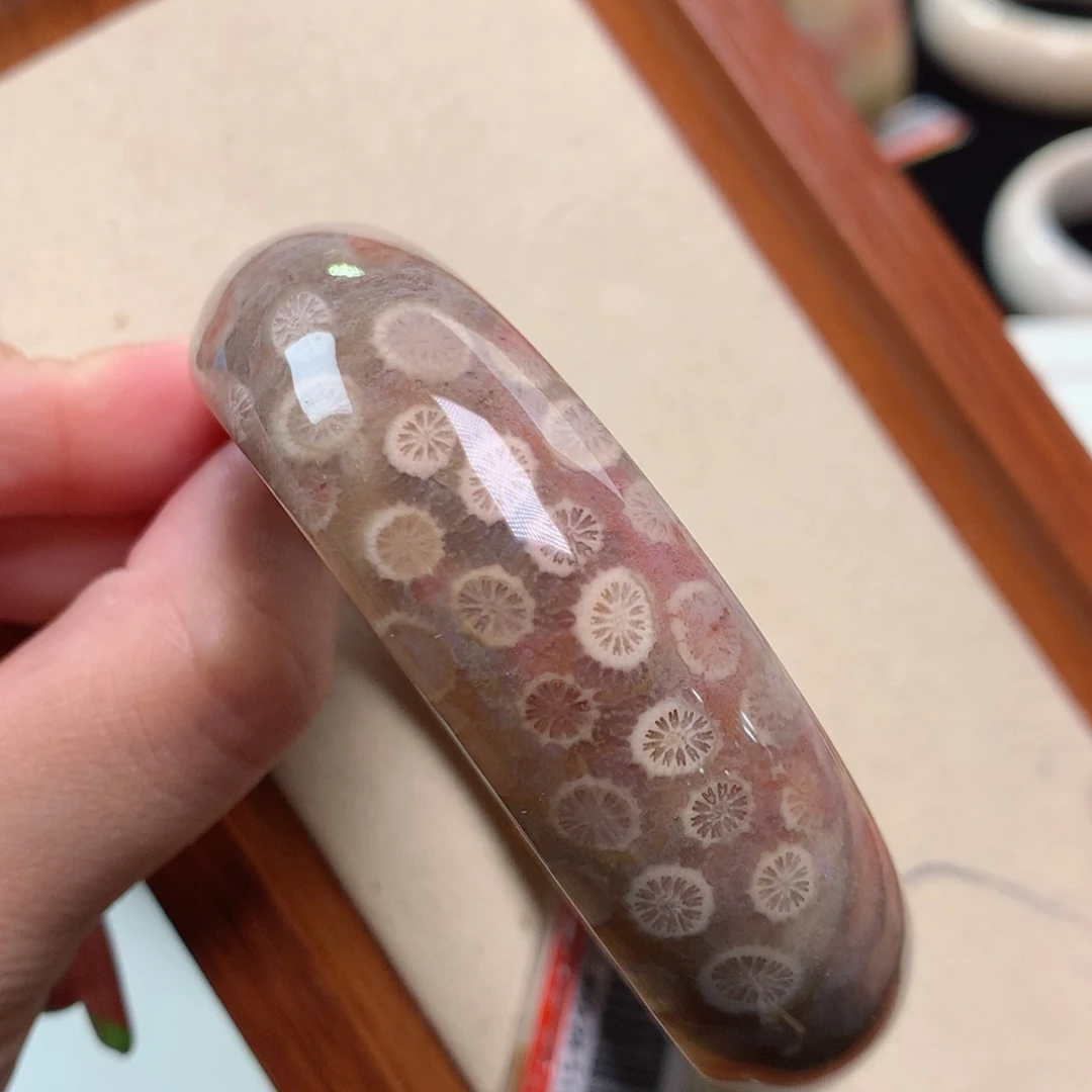 【闪购商品】硅化珊瑚（珊瑚玉）手镯未镶嵌圈口57.4
