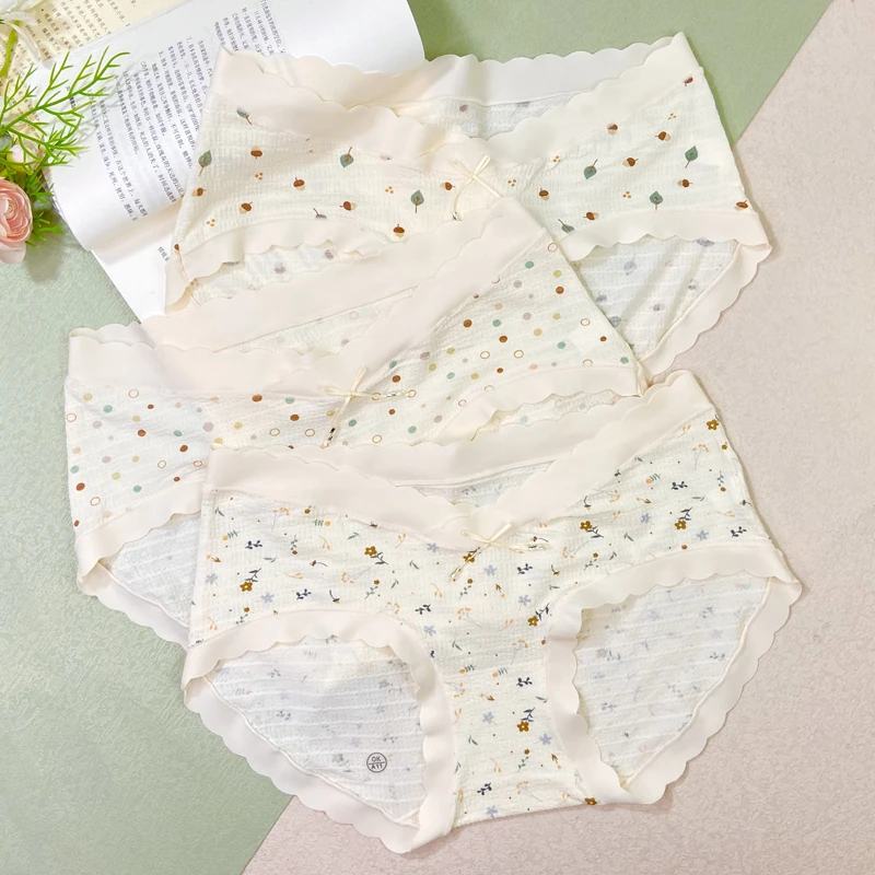 新款低腰孕妇内裤亲肤透气薄款皱皱布无痕怀孕期孕早中晚期底裤女