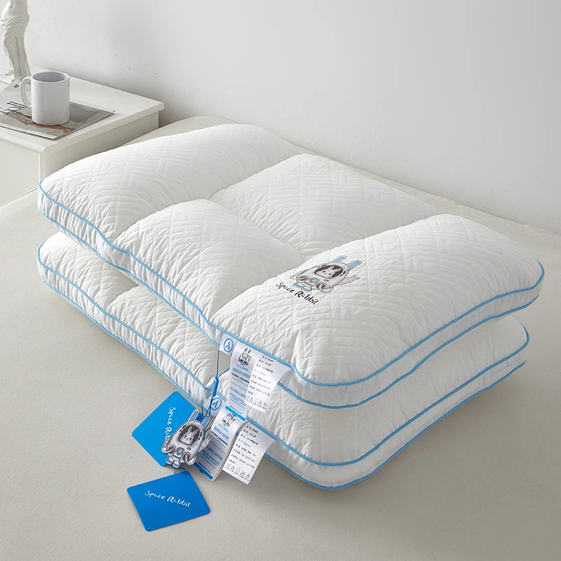 2023新款A类全棉太空兔安睡枕芯枕头 48x74cm高中低家用成人枕