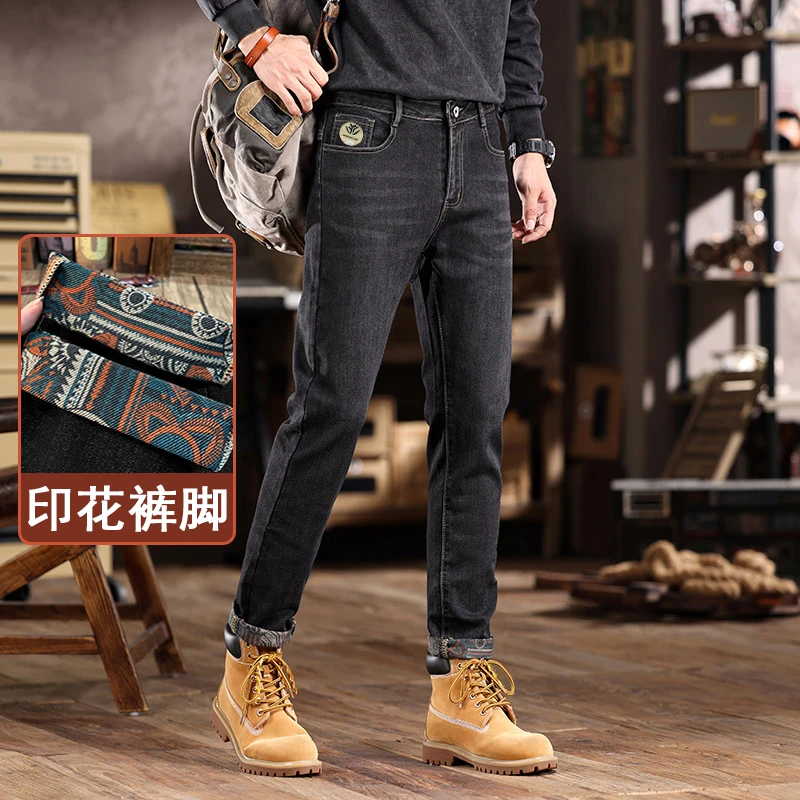 潮流牛仔裤男款2024新款韩版弹力修身直筒轻奢潮牌时尚男牛仔裤子