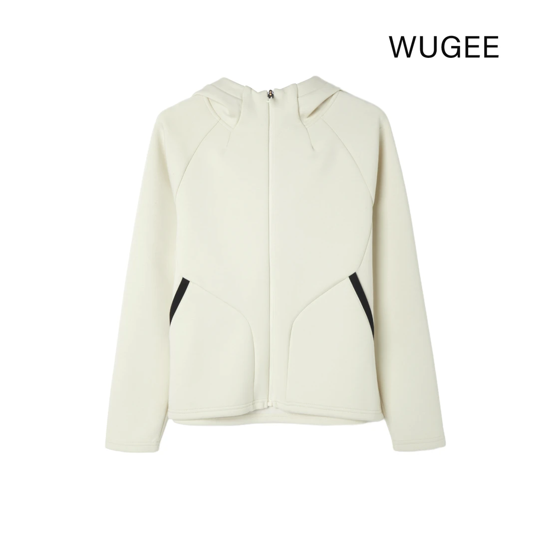 【WUGEE】设计师款加绒卫衣帽衫长袖百搭针织时尚休闲女士连帽保暖