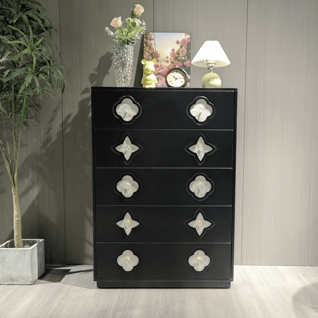 【四叶草五斗柜】意式全实木斗柜极简中古置物家用储物