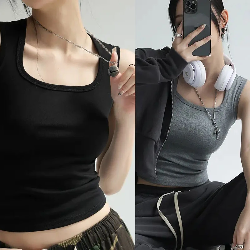 【认准正品】方领吊带工字背心女内搭夏季遮副乳外穿打底无袖上衣