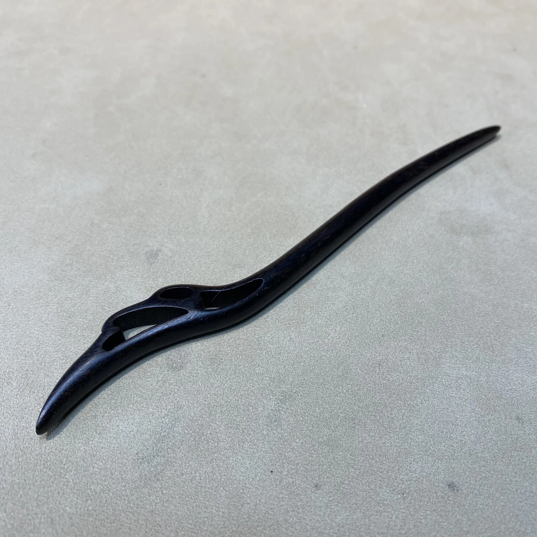 紫光檀古典凤钗红木头饰扎头发专用