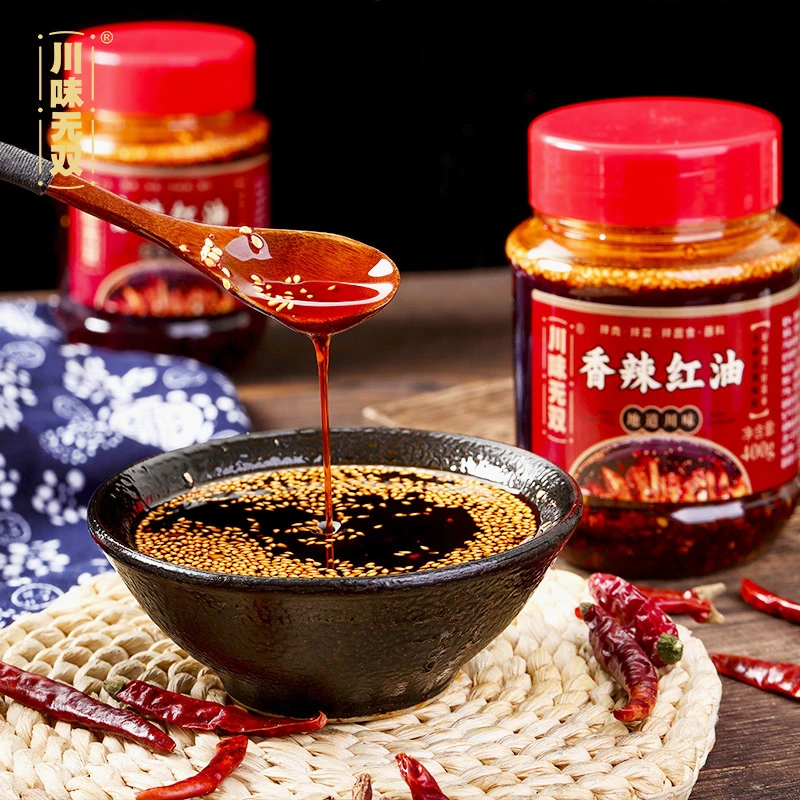 川味无双香辣红油辣椒油调味料四川正宗油泼辣子家用拌菜料增香