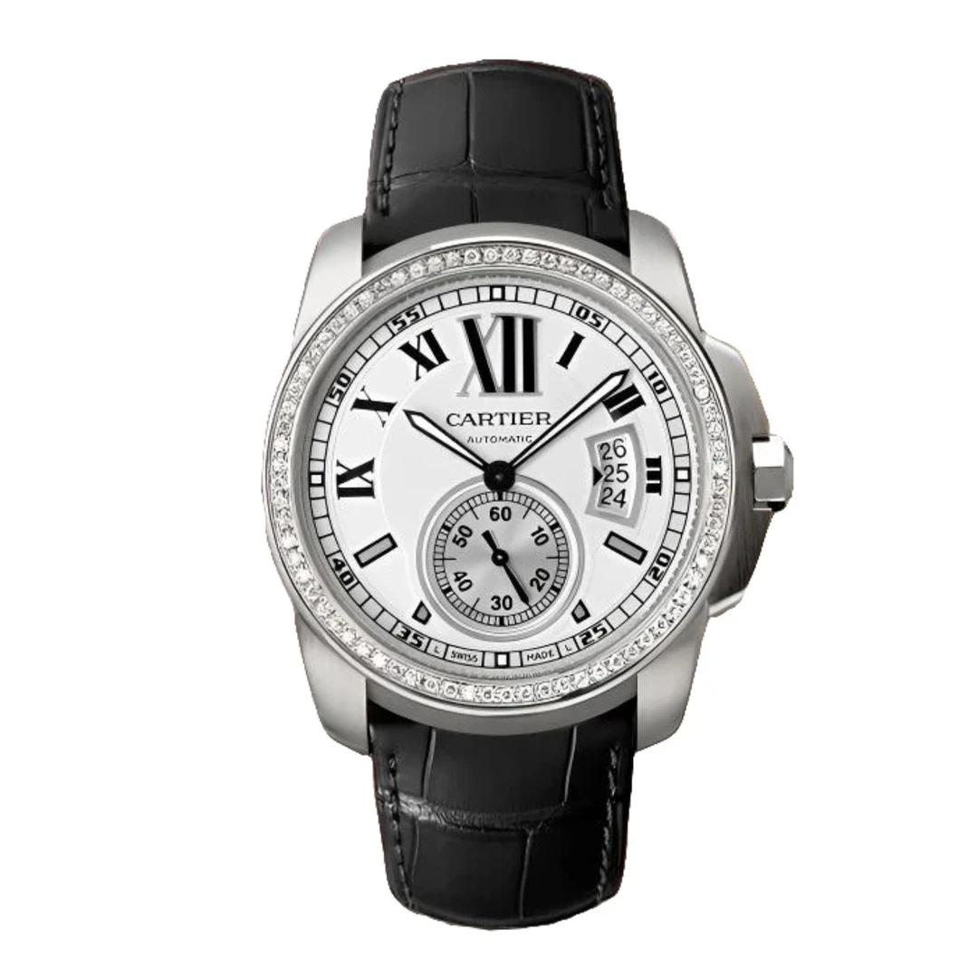 99新 Cartier/卡地亚 卡历博后钻白盘 自动机械
