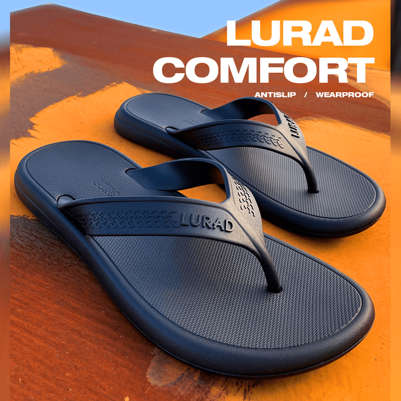 黑色时尚人字拖男款夏季户外防滑耐磨橡胶沙滩软底舒适夹脚凉拖鞋