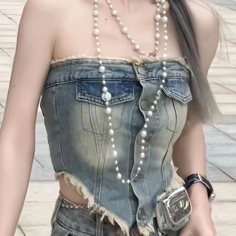 合金玻璃项链 童致-【珠珠小香】MY042潮流高级气质珠珠长款项链