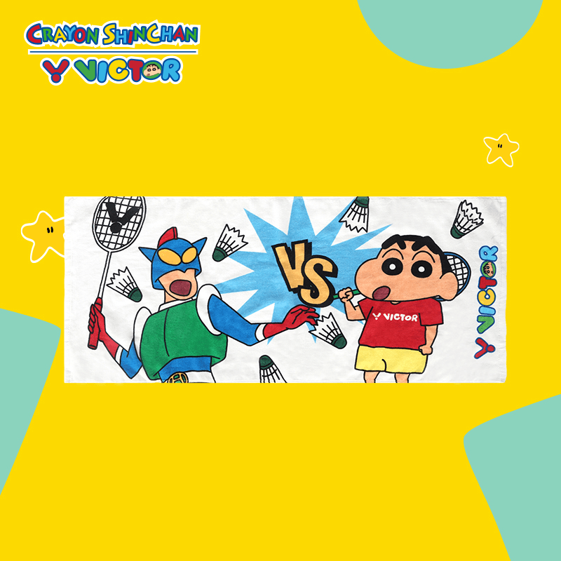 VICTOR/威克多TW407CS运动毛巾纯棉吸汗蜡笔小新联名系列新品