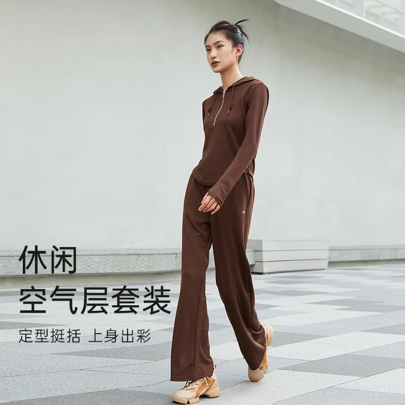 S&W速惟 秋冬运动套装休闲显瘦上衣阔腿裤两件套4020 6923