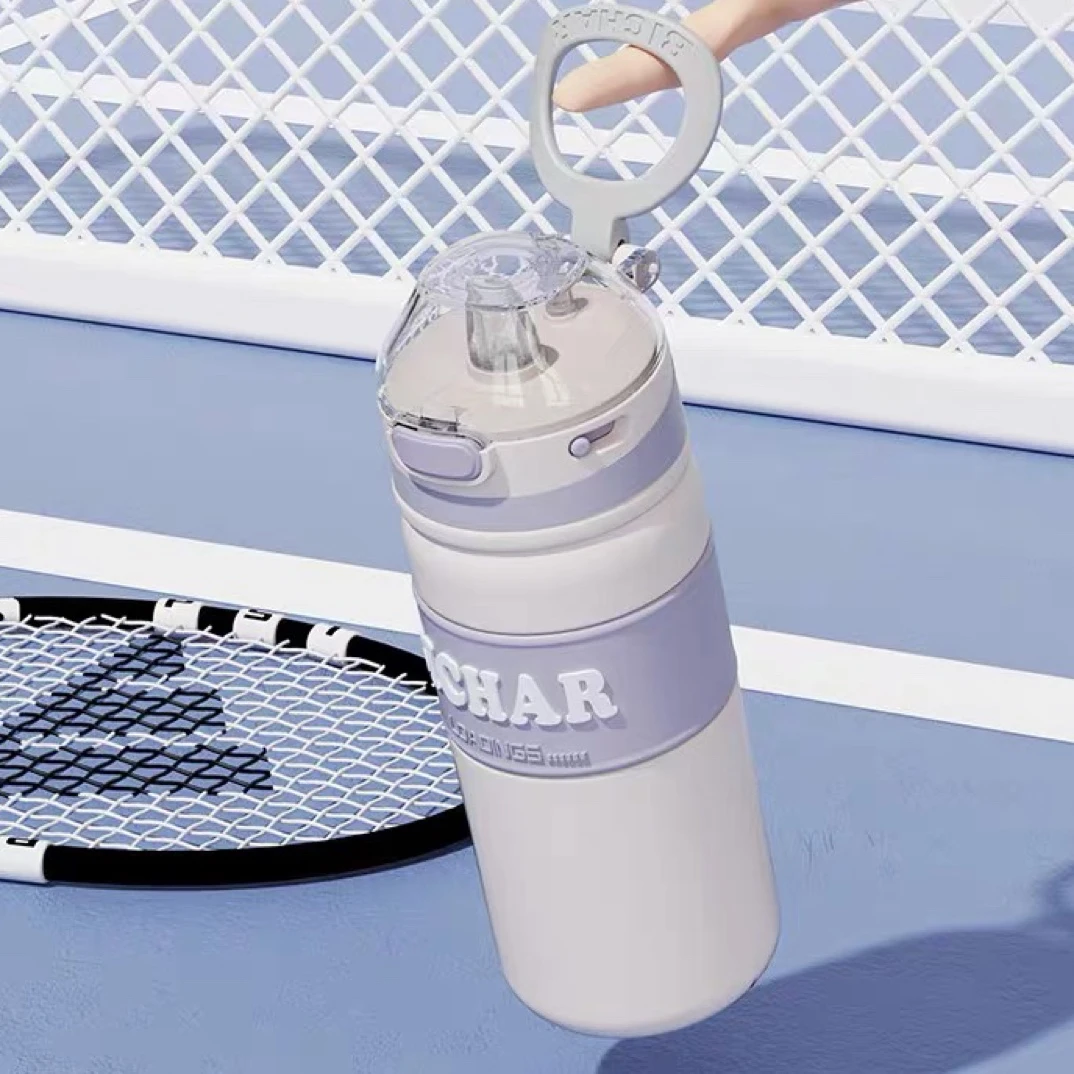 025 保温杯女生高颜值316不锈钢水杯新款学生运动吸管杯户外便携