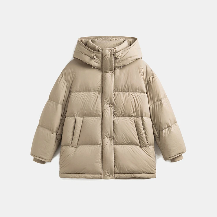 【小禾】“流年”90新国标白鸭绒中长款戴帽羽绒服24MX137