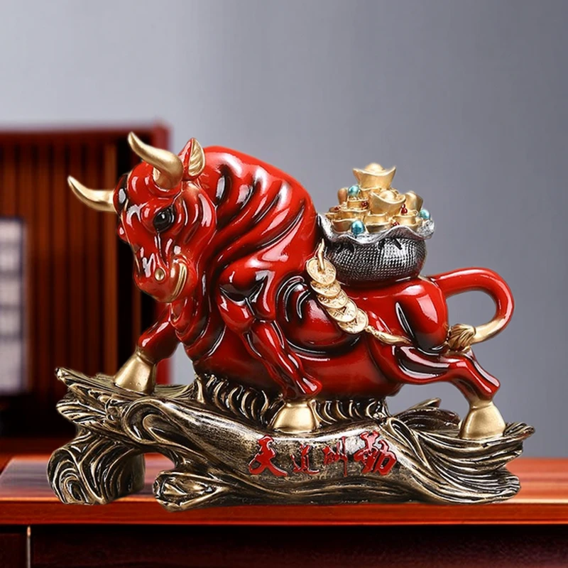 招财牛摆件存钱罐家用客厅家居装饰品老板办公室桌领导开业礼物