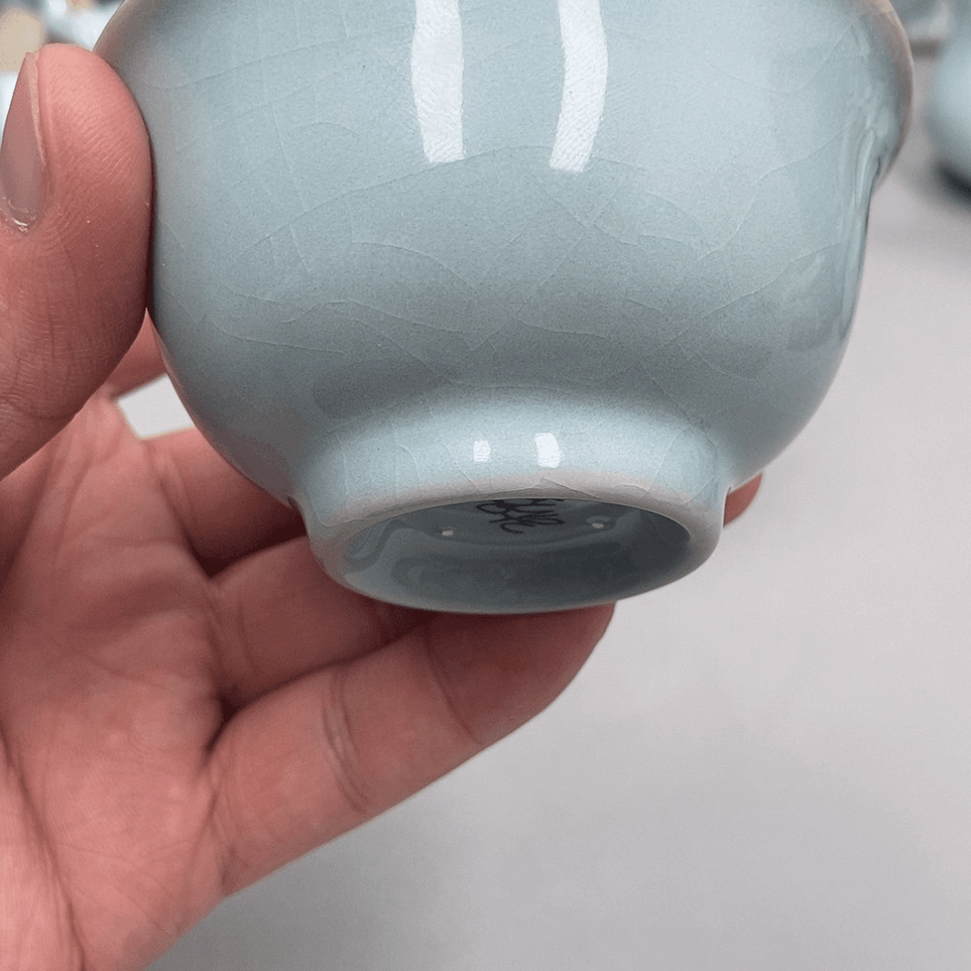 瓷袁*锋天青色张君老师永乐杯