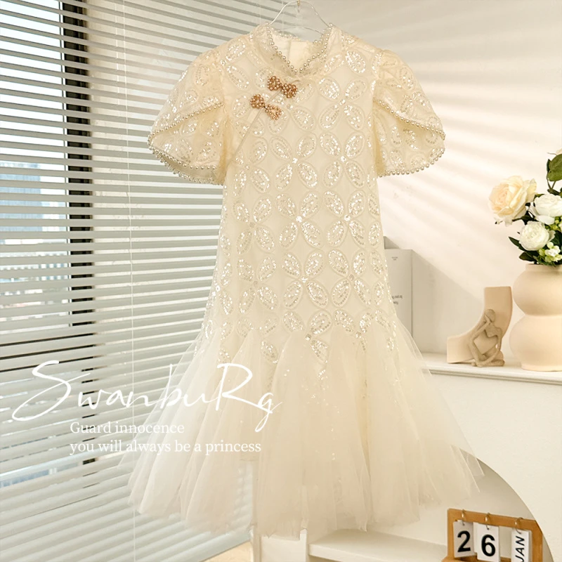 【现货 】【烟雨江南】夏季新款女童新中式连衣裙网纱公主裙【Y.a255】