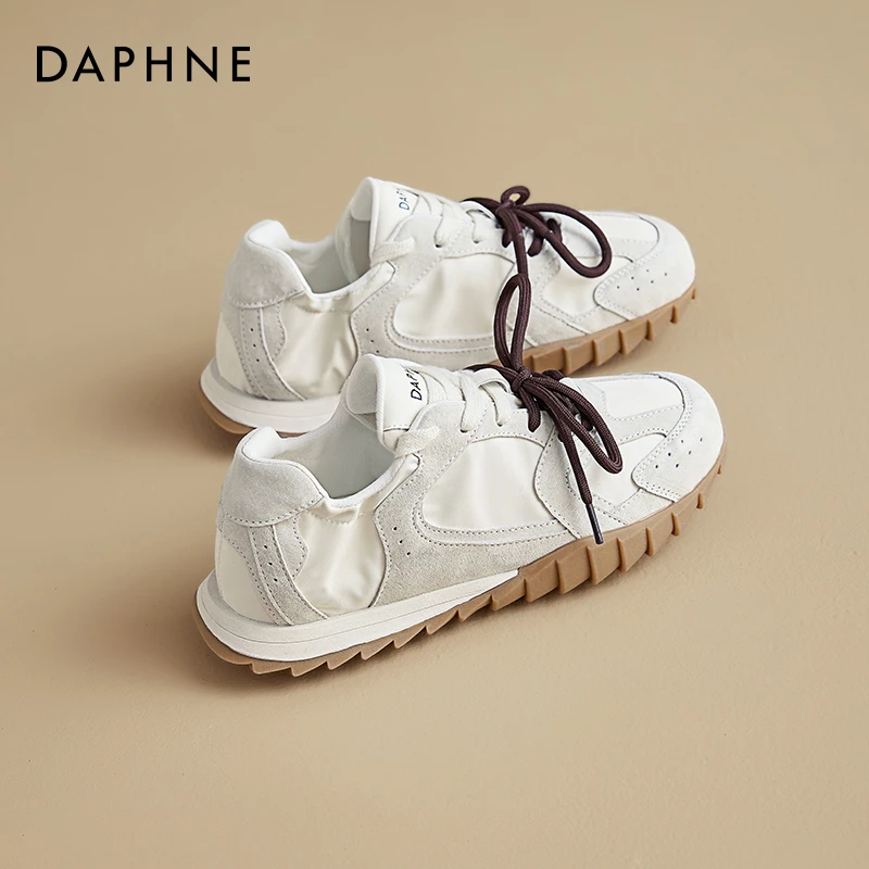 达芙妮芭蕾德训鞋女2025新款春季爆款厚底百搭小白鞋休闲运动板鞋