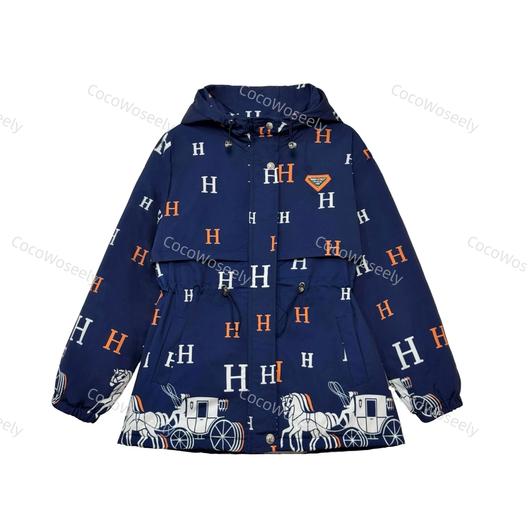 【威尼斯买手店-S】H马车加绒加厚连帽冲锋衣外套秋季洋气休闲百搭