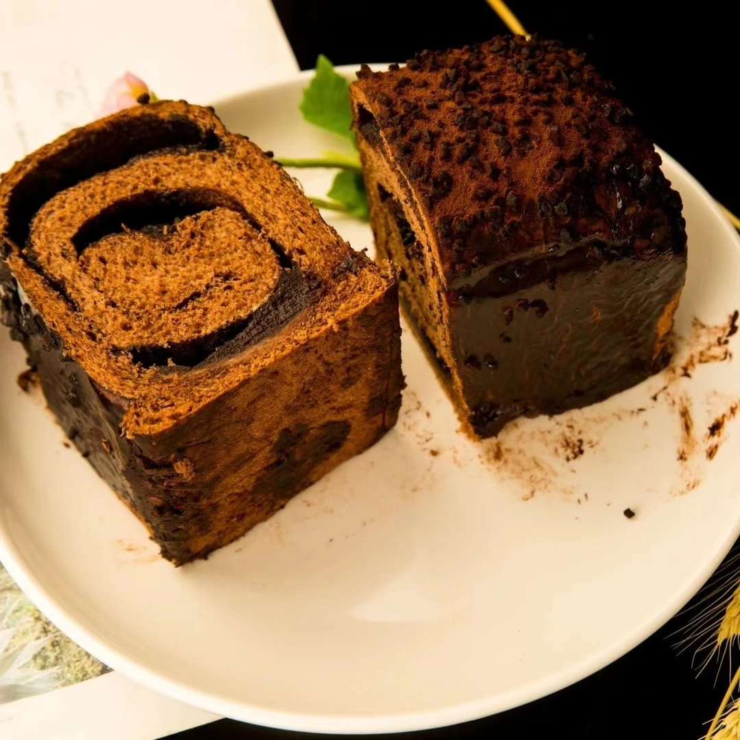 点点派巧克力味黑吐司面包200g/袋