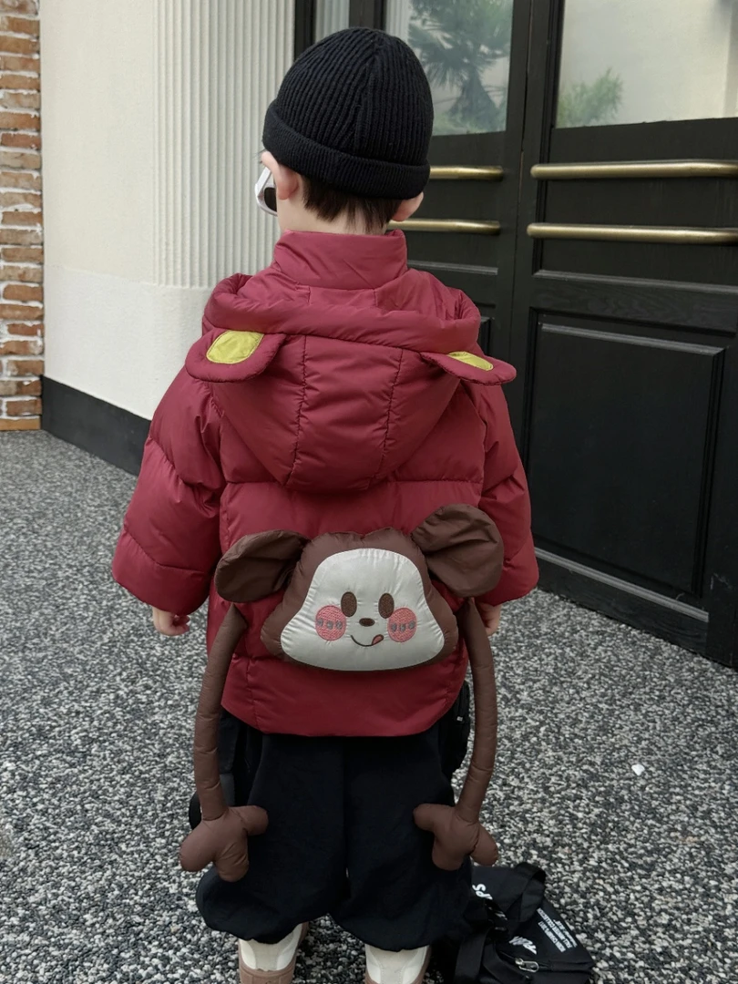 儿童白鸭绒羽绒服男女童羽洋气时尚时尚中大童中大童保暖韩版秋冬