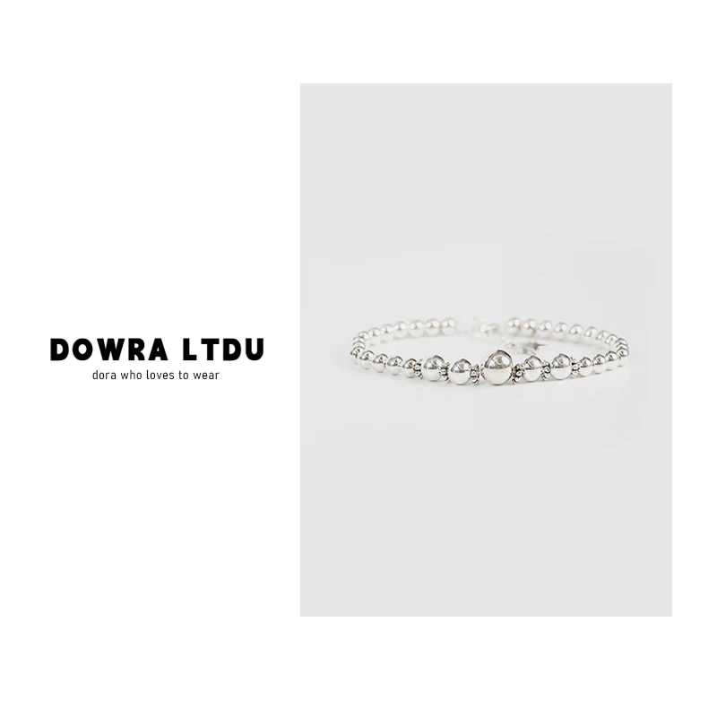 925银银制品 小小自留款小众轻奢简约气质银色时尚百搭珠珠手链！