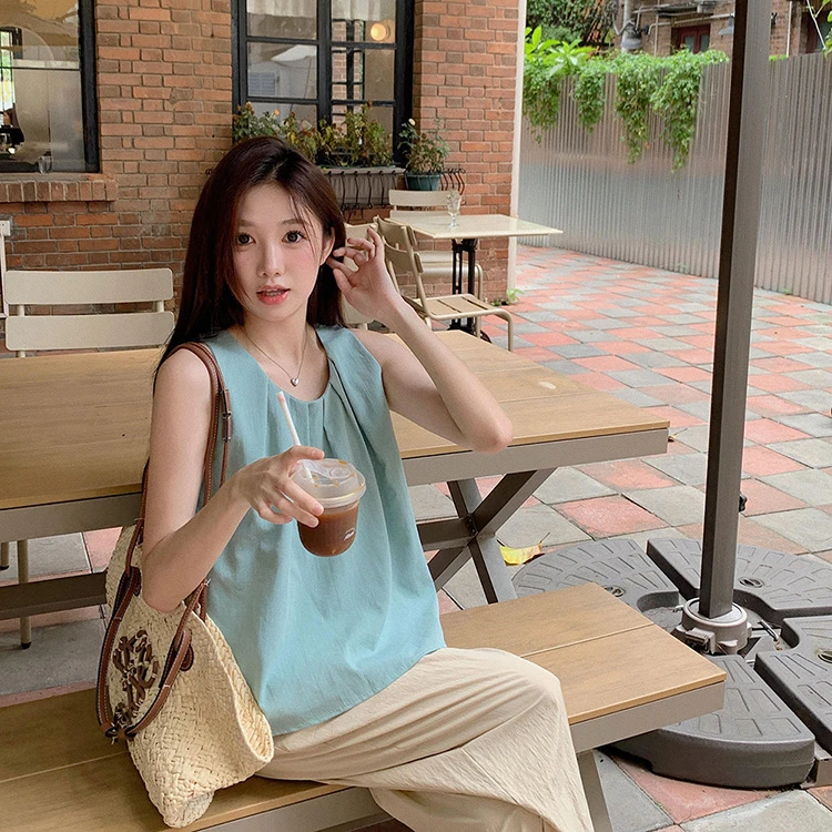060夏季新款女装无袖上衣