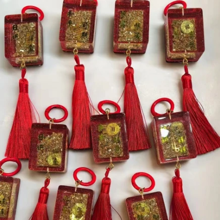 手工DIY流沙麻将挂件