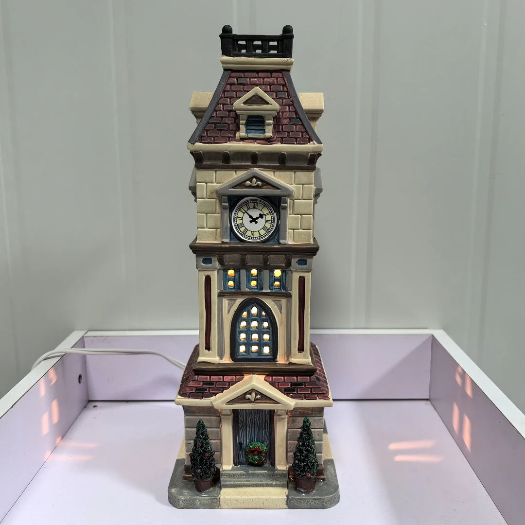 lemax陶瓷房子摆件时钟城堡A51