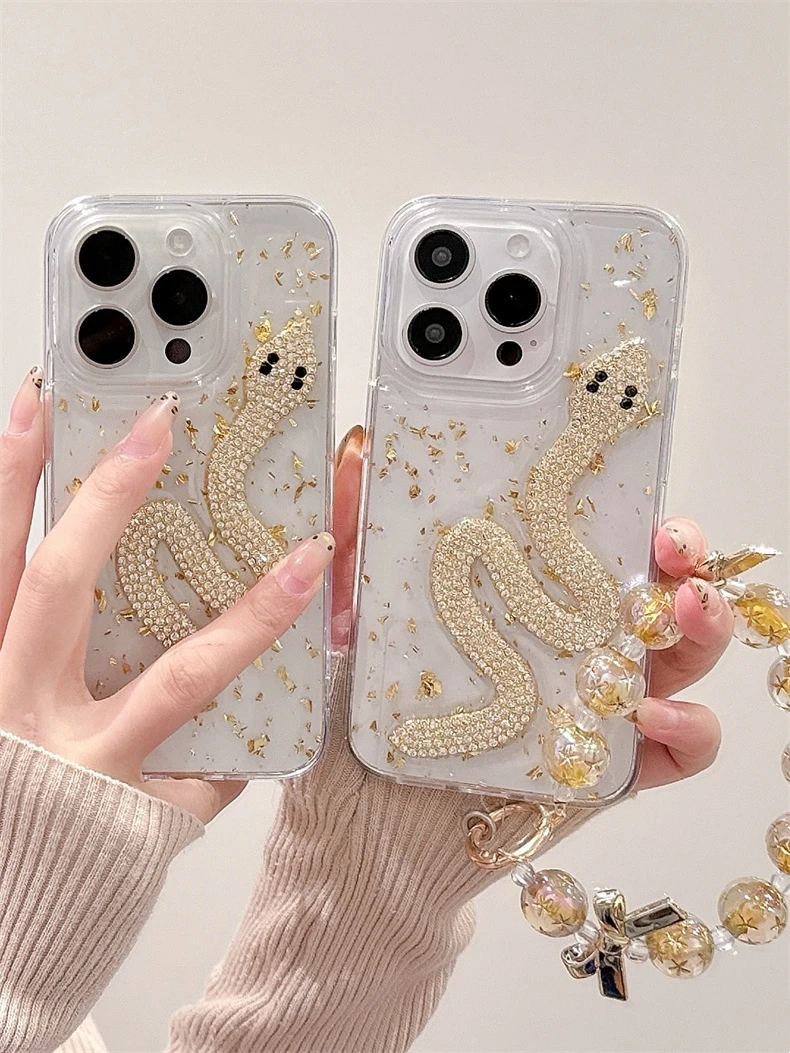 高级感蛇年奢华适用苹果iPhone16Pro手机壳15全包14防摔13透明12i