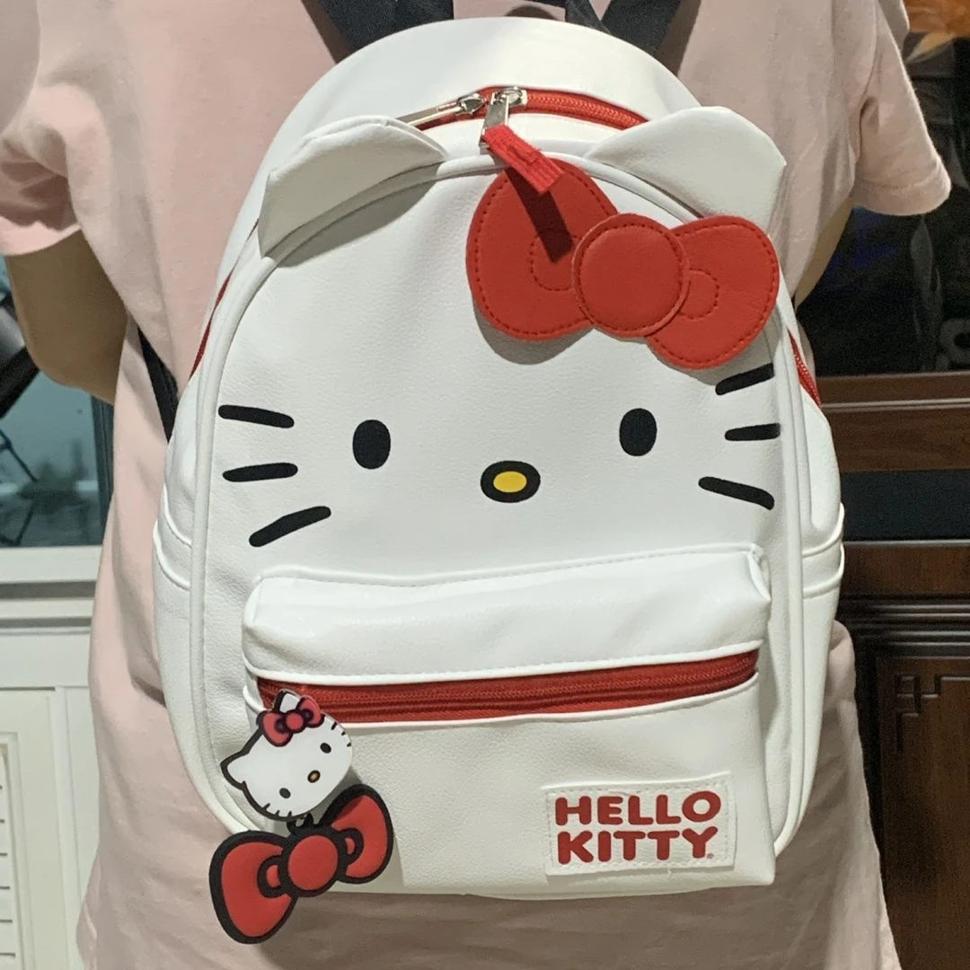 hellokitty书包少女心耐脏学生背包简约百搭网红款凯特猫双肩包女