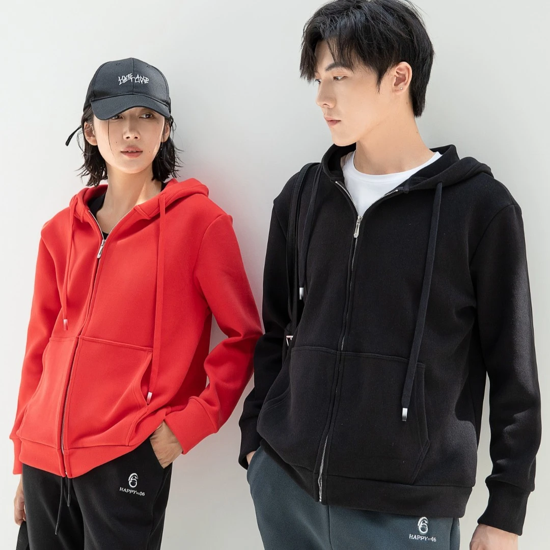 秋冬新款男女同款【樱花太空防风】拉链连帽外套-2233